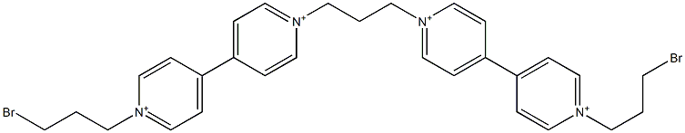 1,1''-(1,3-Propanediyl)bis[1'-(3-bromopropyl)-4,4'-bipyridinium] Structure