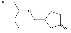 3-(2-Bromo-1-methoxyethoxymethyl)cyclopentanone Structure