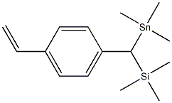 1-[4-[(Trimethylsilyl)(trimethylstannyl)methyl]phenyl]ethene 구조식 이미지