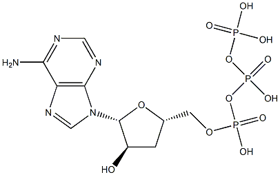 3'-Deoxyadenosine-5'-triphosphoric acid 구조식 이미지