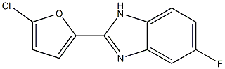 5-Fluoro-2-(5-chlorofuran-2-yl)-1H-benzimidazole 구조식 이미지