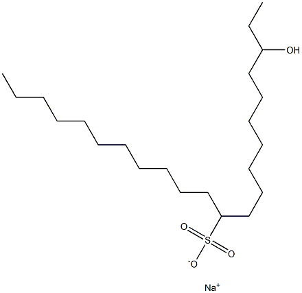 3-Hydroxydocosane-11-sulfonic acid sodium salt Structure