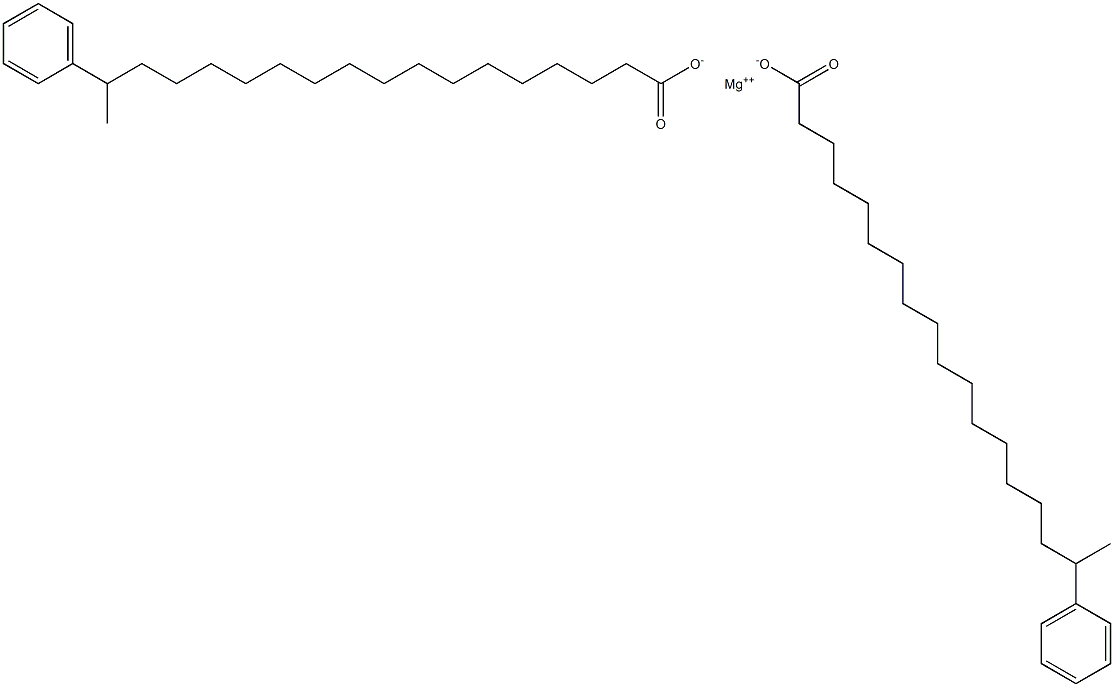 Bis(17-phenylstearic acid)magnesium salt Structure