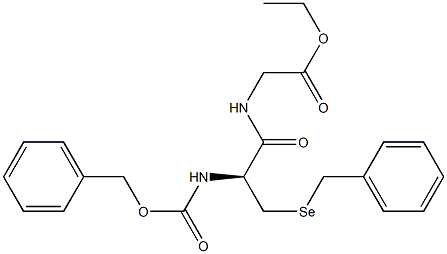 (+)-N-(3-Benzylseleno-N-benzyloxycarbonyl-D-alanyl)glycine ethyl ester 구조식 이미지