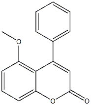 4-Phenyl-5-methoxy-2H-1-benzopyran-2-one 구조식 이미지