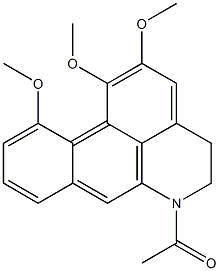 6-Acetyl-1,2,11-trimethoxy-5,6-dihydro-4H-dibenzo[de,g]quinoline 구조식 이미지