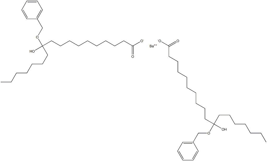 Bis(11-benzyloxy-11-hydroxystearic acid)barium salt Structure