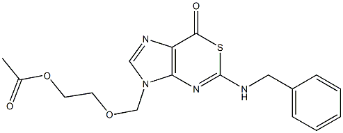 5-Benzylamino-3-[(2-acetoxyethoxy)methyl]imidazo[4,5-d][1,3]thiazin-7(3H)-one Structure