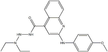 N'-Diethylamino-2-(4-methoxyphenylamino)quinoline-4-carbohydrazide 구조식 이미지