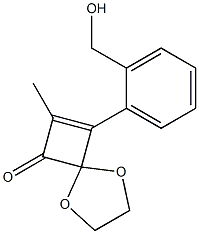 7-Methyl-8-(2-hydroxymethylphenyl)-1,4-dioxaspiro[4.3]oct-7-en-6-one 구조식 이미지