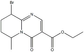 6-Methyl-6,7,8,9-tetrahydro-9-bromo-4-oxo-4H-pyrido[1,2-a]pyrimidine-3-carboxylic acid ethyl ester 구조식 이미지