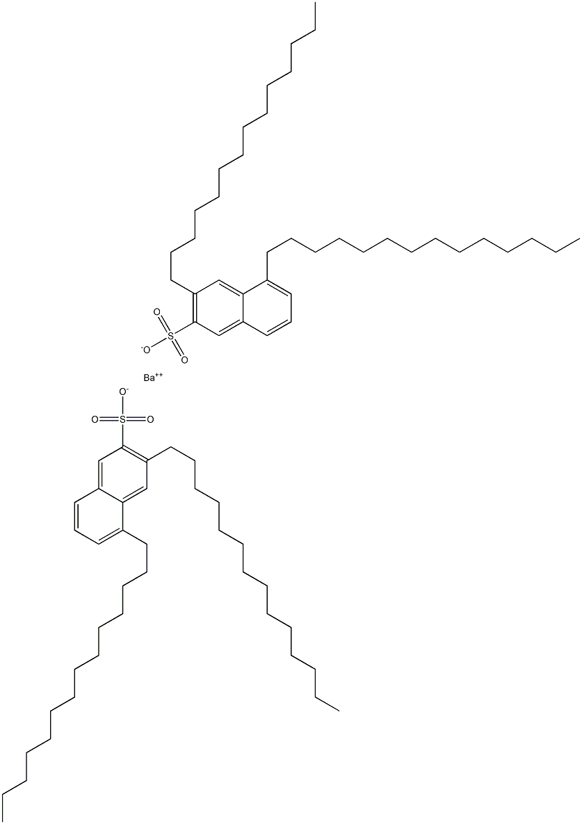 Bis(3,5-ditetradecyl-2-naphthalenesulfonic acid)barium salt Structure