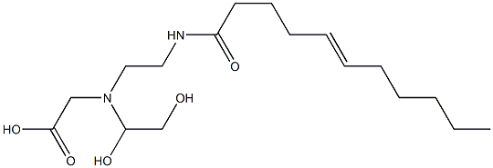 N-(1,2-Dihydroxyethyl)-N-[2-(5-undecenoylamino)ethyl]aminoacetic acid Structure