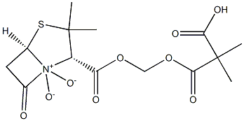 (Penicillanic acid 4,4-dioxide)(2-carboxy-2-methylpropionyl)oxymethyl ester Structure