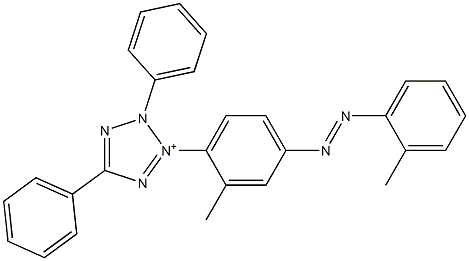 2,5-Diphenyl-3-[4-[(o-tolyl)azo]-2-methylphenyl]-2H-tetrazol-3-ium Structure