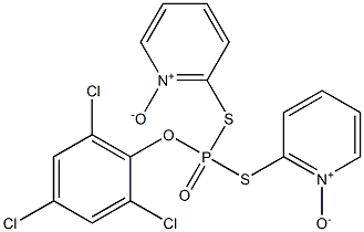 Dithiophosphoric acid O-(2,4,6-trichlorophenyl)S,S-di[(pyridine 1-oxide)-2-yl] ester Structure