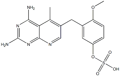 6-[2-Methoxy-5-(sulfooxy)benzyl]-5-methylpyrido[2,3-d]pyrimidine-2,4-diamine 구조식 이미지