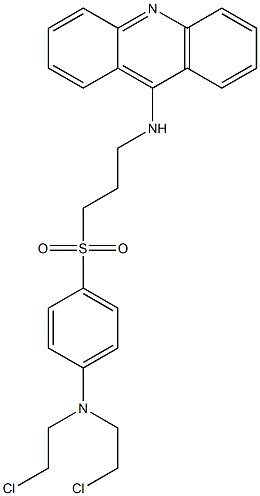 9-[3-[4-[Bis(2-chloroethyl)amino]phenylsulfonyl]propylamino]acridine Structure