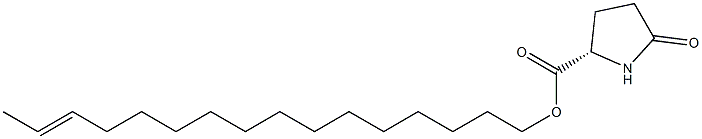 (S)-5-Oxopyrrolidine-2-carboxylic acid 14-hexadecenyl ester 구조식 이미지