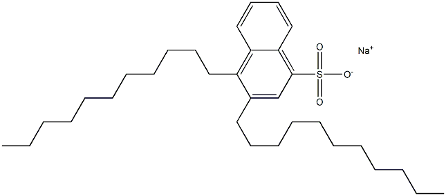 3,4-Diundecyl-1-naphthalenesulfonic acid sodium salt Structure