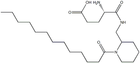(4S)-4-Amino-5-[[(1-tridecanoyl-2-piperidinyl)methyl]amino]-5-oxopentanoic acid Structure