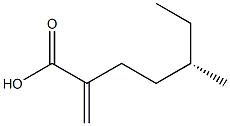[S,(+)]-5-Methyl-2-methyleneheptanoic acid Structure