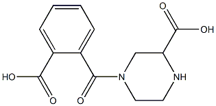 2-(3-Carboxy-1-piperazinylcarbonyl)benzoic acid Structure