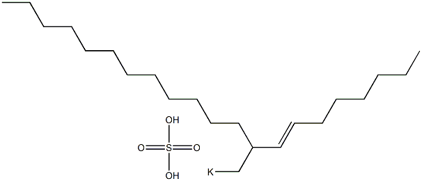 Sulfuric acid 2-(1-octenyl)tetradecyl=potassium ester salt Structure