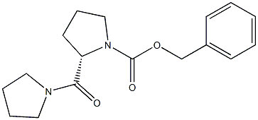 (2S)-2-[(Pyrrolidin-1-yl)carbonyl]pyrrolidine-1-carboxylic acid benzyl ester 구조식 이미지