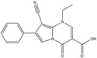 1-Ethyl-4-oxo-7-phenyl-8-cyano-1,4-dihydropyrrolo[1,2-a]pyrimidine-3-carboxylic acid Structure