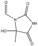 2,4-Dioxo-5-hydroxy-5-methylimidazolidine-1-carbaldehyde Structure