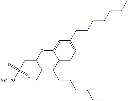 2-(2,5-Diheptylphenoxy)butane-1-sulfonic acid sodium salt Structure