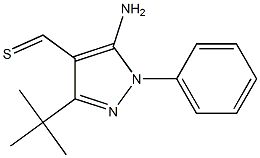 1-Phenyl-3-tert-butyl-5-amino-1H-pyrazole-4-carbothialdehyde 구조식 이미지