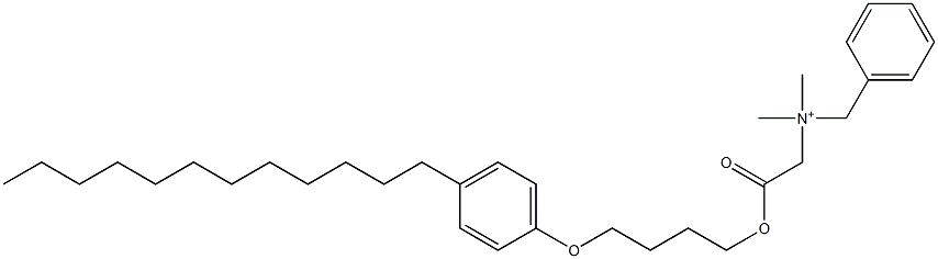 N,N-Dimethyl-N-benzyl-N-[[[4-(4-dodecylphenyloxy)butyl]oxycarbonyl]methyl]aminium Structure