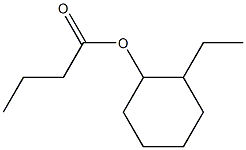 Butanoic acid 2-ethylcyclohexyl ester Structure