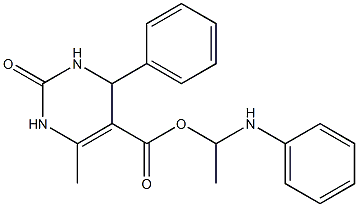 1,2,3,4-Tetrahydro-6-methyl-2-oxo-4-phenyl-5-pyrimidinecarboxylic acid 1-anilinoethyl ester 구조식 이미지