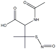 2-(Acetylamino)-3-methyl-3-(nitrosothio)butanoic acid 구조식 이미지