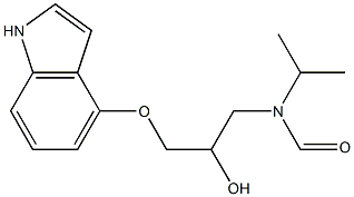 N-[2-Hydroxy-3-(1H-indol-4-yloxy)propyl]-N-isopropylformamide 구조식 이미지