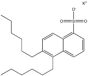 5,6-Dihexyl-1-naphthalenesulfonic acid potassium salt Structure