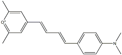 2,6-Dimethyl-4-[4-[4-(dimethylamino)phenyl]-1,3-butadienyl]pyrylium Structure