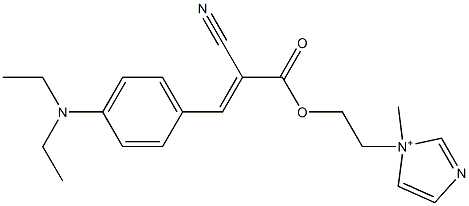 1-[2-[[2-Cyano-3-[4-(diethylamino)phenyl]-1-oxo-2-propenyl]oxy]ethyl]-1-methyl-1H-imidazol-1-ium Structure