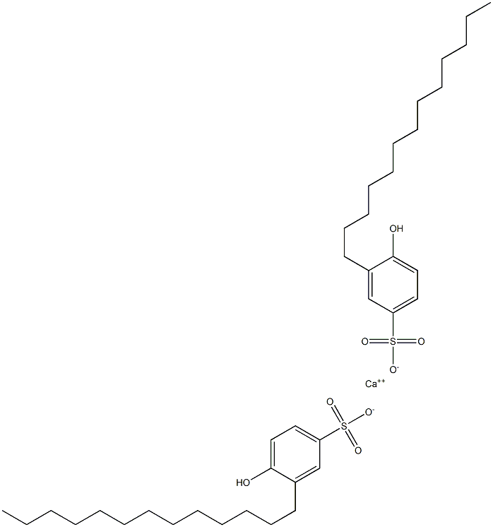 Bis(4-hydroxy-3-tridecylbenzenesulfonic acid)calcium salt Structure