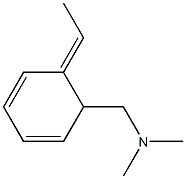 (1E)-2-[(Dimethylamino)methyl]-1-ethylidene-3,5-cyclohexadiene 구조식 이미지