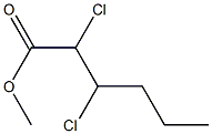 2,3-Dichlorohexanoic acid methyl ester 구조식 이미지