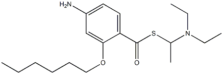 4-Amino-2-(hexyloxy)thiobenzoic acid S-[1-(diethylamino)ethyl] ester Structure