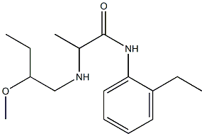 N-(2-Ethylphenyl)-2-(2-methoxybutylamino)propionamide 구조식 이미지