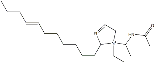 1-[1-(Acetylamino)ethyl]-1-ethyl-2-(7-undecenyl)-3-imidazoline-1-ium 구조식 이미지