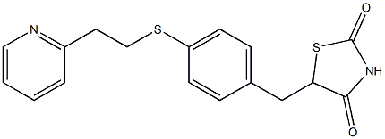 5-[4-[2-(Pyridin-2-yl)ethylthio]benzyl]thiazolidine-2,4-dione Structure