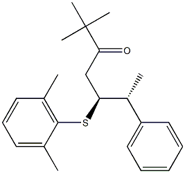 (5S,6R)-2,2-Dimethyl-6-phenyl-5-(2,6-dimethylphenylthio)-3-heptanone 구조식 이미지