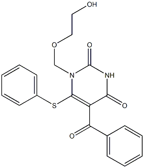 1-(2-Hydroxyethoxymethyl)-6-phenylthio-5-benzoyluracil Structure